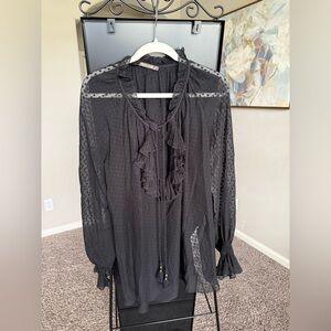 Roberto Cavalli Elegant Black Ruffled Women's Blouse